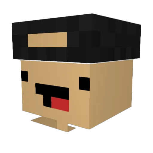 Logita Minecraft avatar head, 3D render