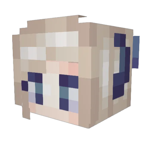 Logiteac Minecraft avatar head, 3D render