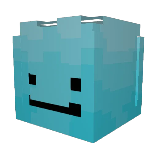 LogitechKeyboard Minecraft avatar head, 3D render