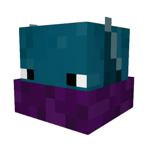 Logitimba Minecraft avatar head, 3D render