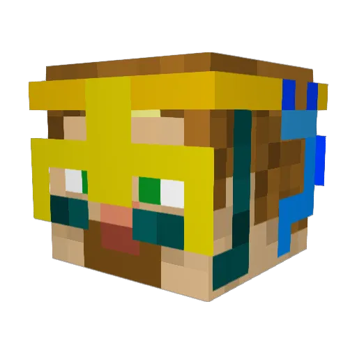 Logloxan Minecraft avatar head, 3D render