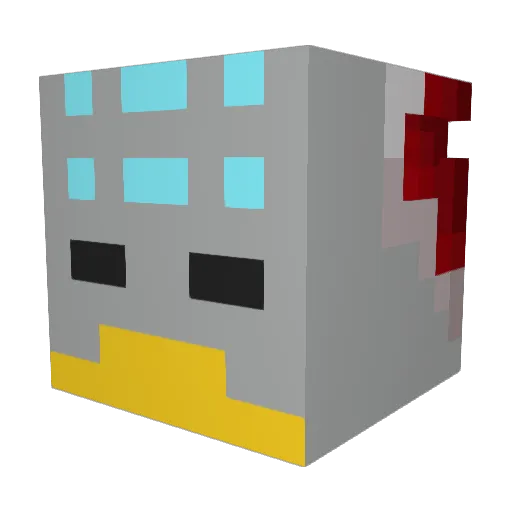 Logo1278 Minecraft avatar head, 3D render