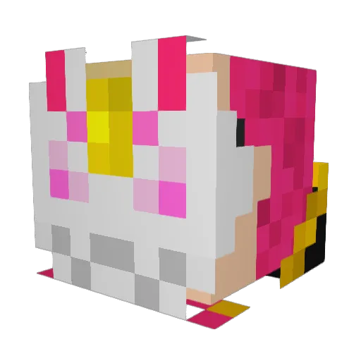 LogoTV Minecraft avatar head, 3D render