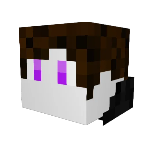 Logoft Minecraft avatar head, 3D render