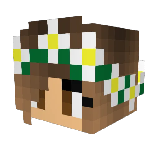 Logoz48 Minecraft avatar head, 3D render