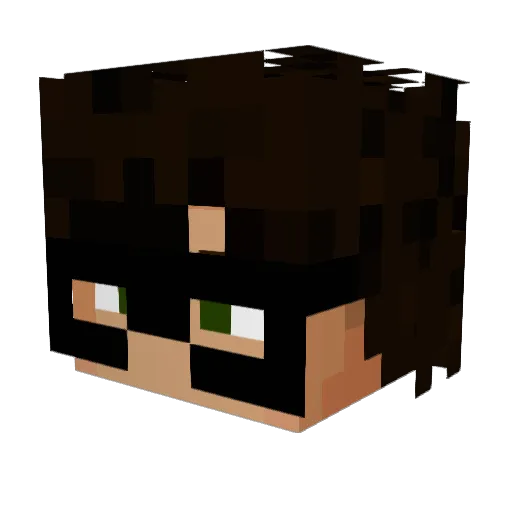 Logpog Minecraft avatar head, 3D render