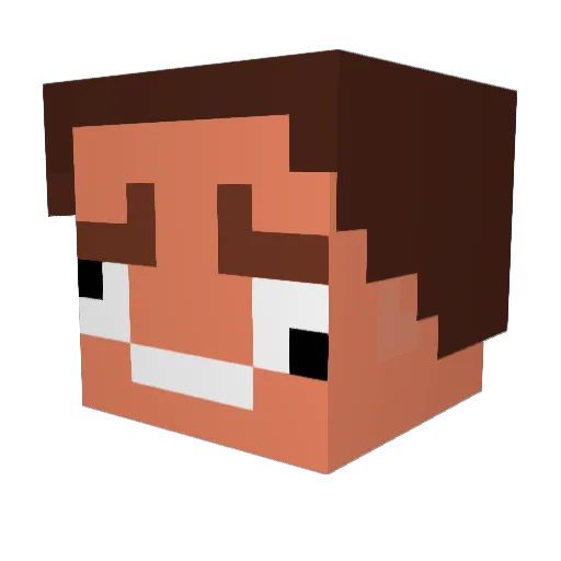 LogstonR Minecraft avatar head, 3D render