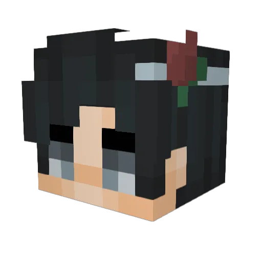 Loh_b Minecraft avatar head, 3D render