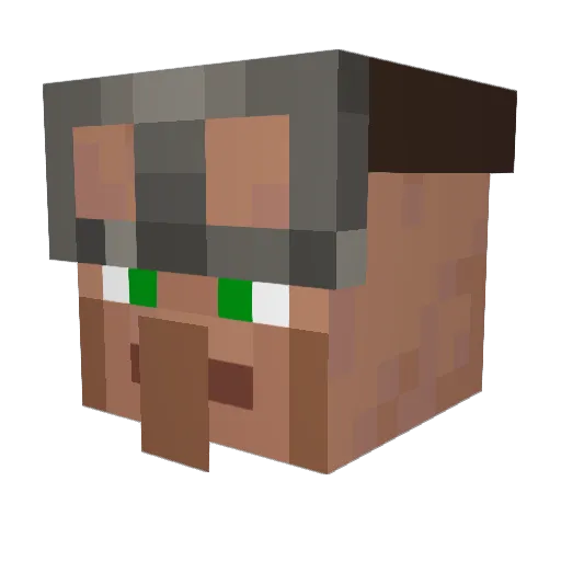 Lohern Minecraft avatar head, 3D render