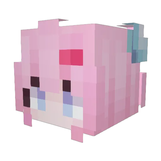 Lohi520 Minecraft avatar head, 3D render