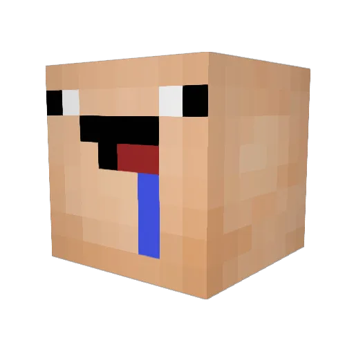 Lohmszz Minecraft avatar head, 3D render