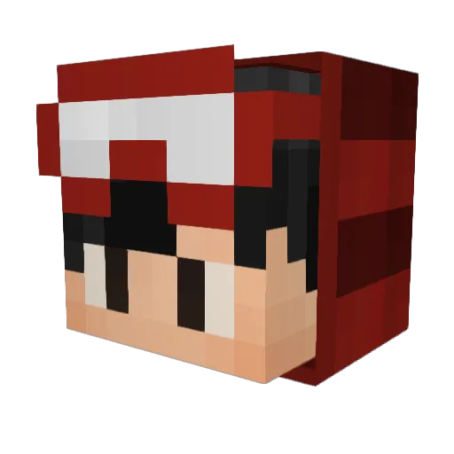 LoicLolXD Minecraft avatar head, 3D render