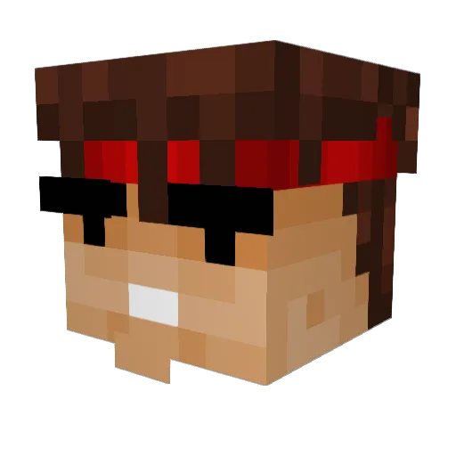 Loide Minecraft avatar head, 3D render