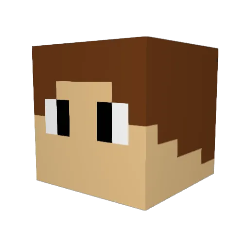 Loiden Minecraft avatar head, 3D render