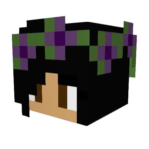 Loija Minecraft avatar head, 3D render