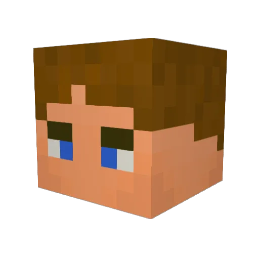 Loilogamer Minecraft avatar head, 3D render