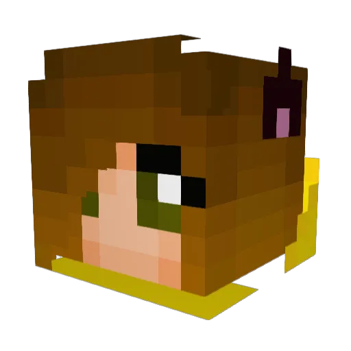 Loindotten Minecraft avatar head, 3D render