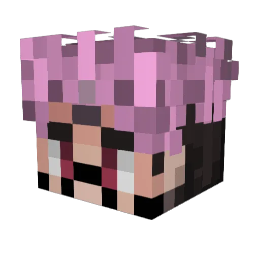 Loing69 Minecraft avatar head, 3D render