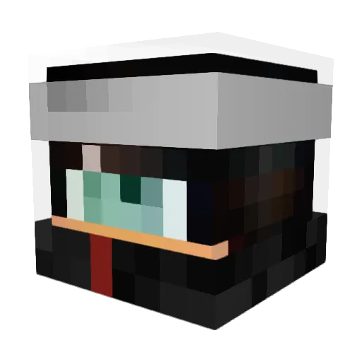 Loinox Minecraft avatar head, 3D render