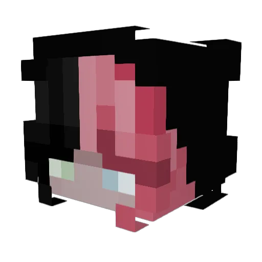 Loira15 Minecraft avatar head, 3D render