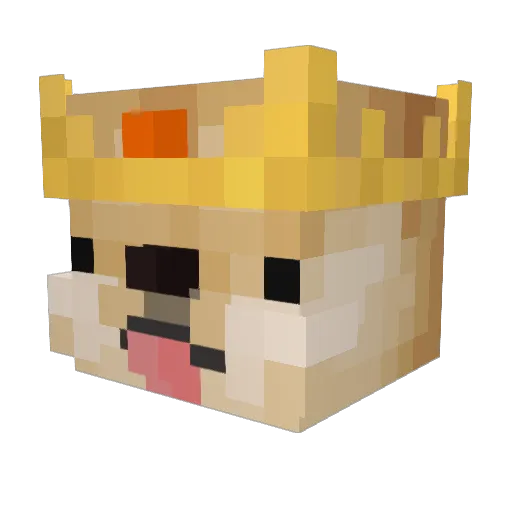 Loiste Minecraft avatar head, 3D render
