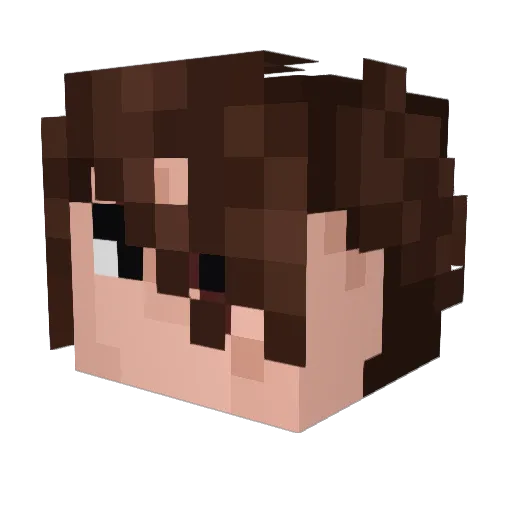 Lojax Minecraft avatar head, 3D render