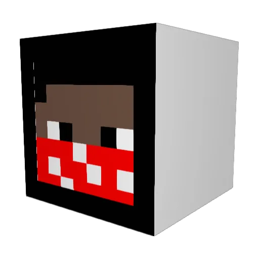 LokJhow Minecraft avatar head, 3D render
