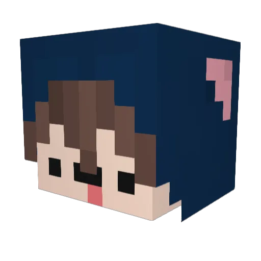 Lok_as Minecraft avatar head, 3D render
