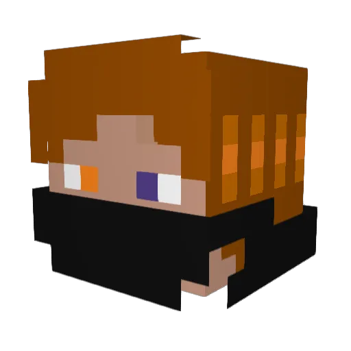 Lokceiver Minecraft avatar head, 3D render