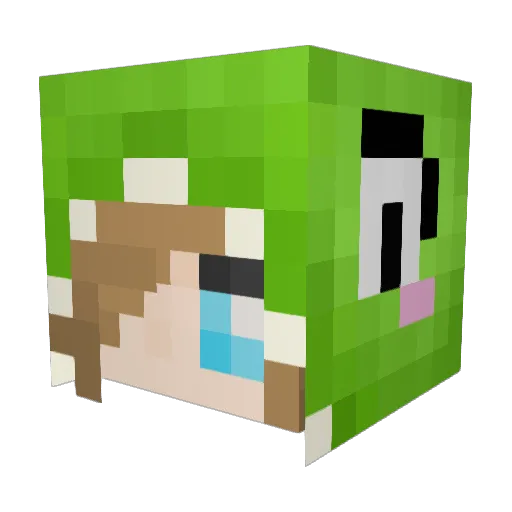 Lokedil Minecraft avatar head, 3D render