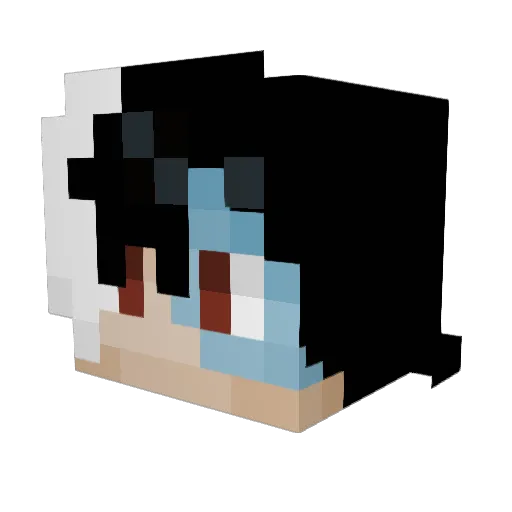 Lokeiss Minecraft avatar head, 3D render
