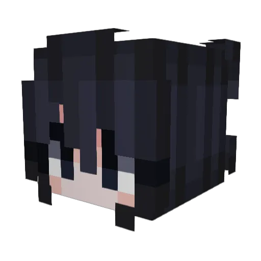 Lokhexa Minecraft avatar head, 3D render