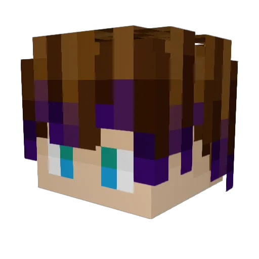 Loki892 Minecraft avatar head, 3D render