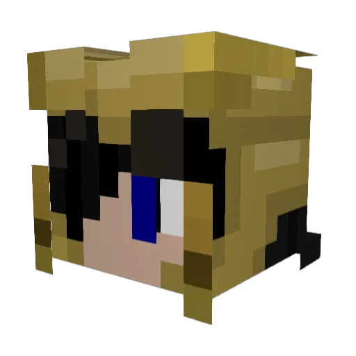 LokiCoule Minecraft avatar head, 3D render