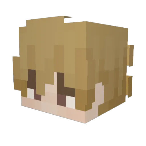 LokiGG Minecraft avatar head, 3D render