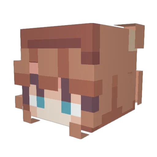 LokiLock Minecraft avatar head, 3D render