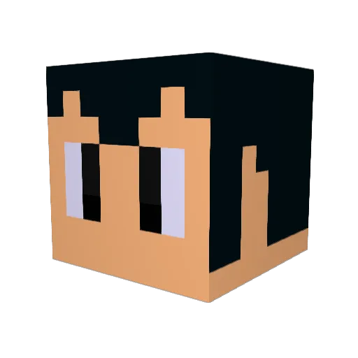 LokiLupin Minecraft avatar head, 3D render