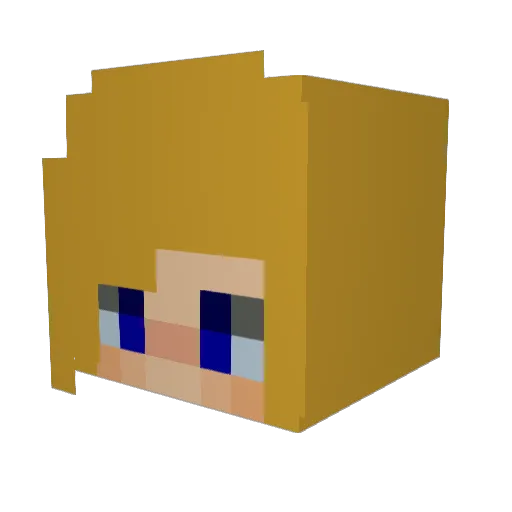 LokiShaw1855 Minecraft avatar head, 3D render