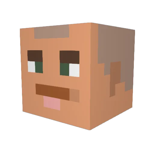 LokiToki Minecraft avatar head, 3D render