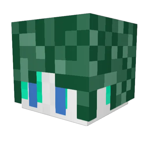 Lokiaski Minecraft avatar head, 3D render