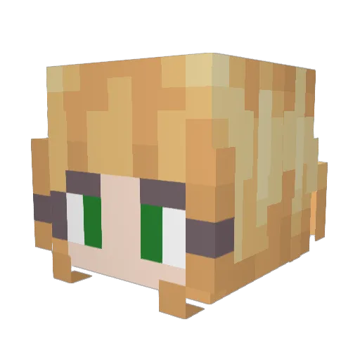 Lokie8 Minecraft avatar head, 3D render