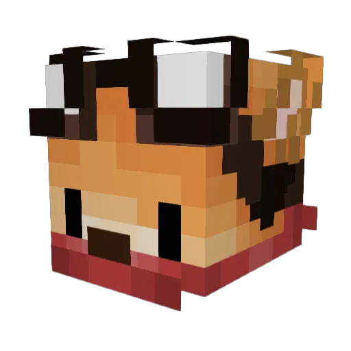Lokii_HP Minecraft avatar head, 3D render