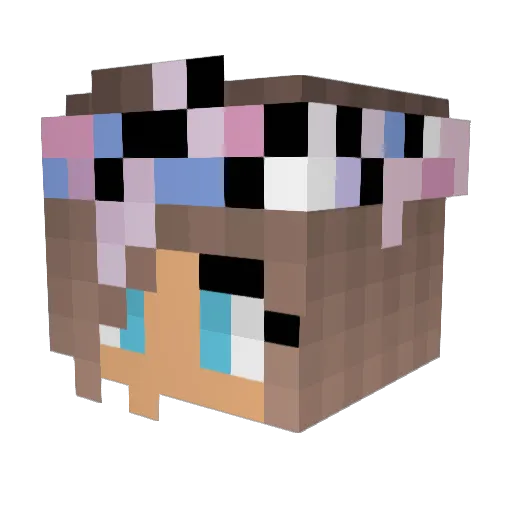 Lokinhadc Minecraft avatar head, 3D render