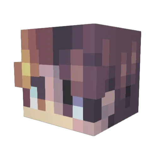 Lokinne Minecraft avatar head, 3D render