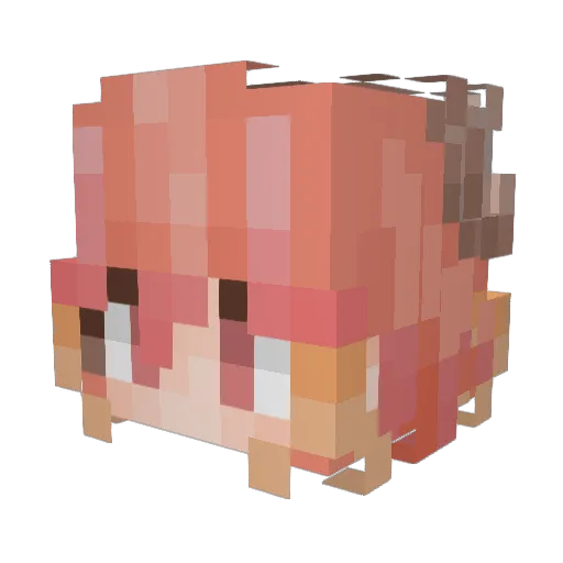 LokkaShelrui Minecraft avatar head, 3D render