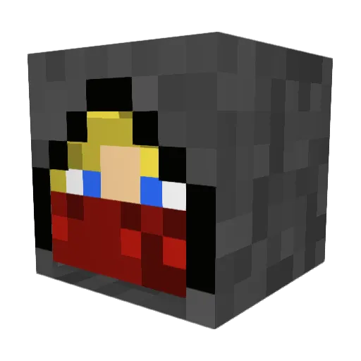 Lokketh Minecraft avatar head, 3D render