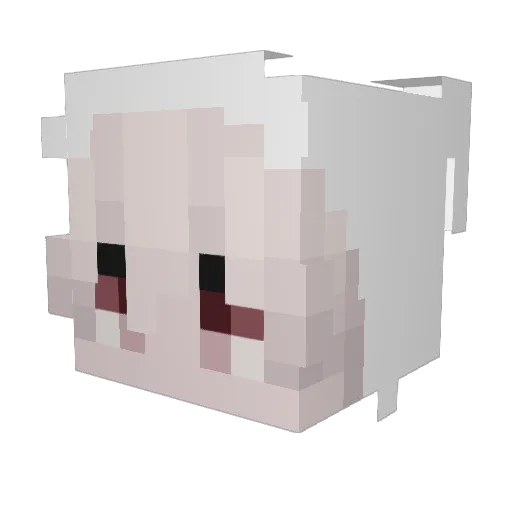 Lokkix Minecraft avatar head, 3D render