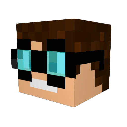LokkoBR Minecraft avatar head, 3D render