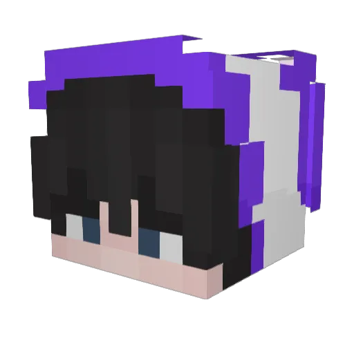 Lokles Minecraft avatar head, 3D render