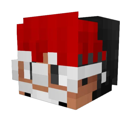 LokoSnacke Minecraft avatar head, 3D render